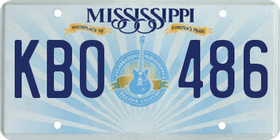 MS license plate KBO486