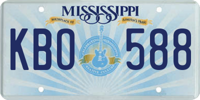 MS license plate KBO588