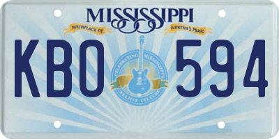 MS license plate KBO594