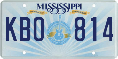 MS license plate KBO814