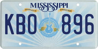 MS license plate KBO896