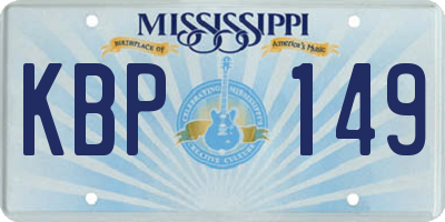 MS license plate KBP149