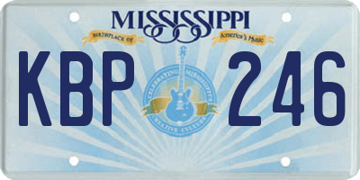 MS license plate KBP246