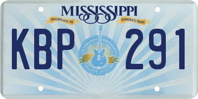 MS license plate KBP291