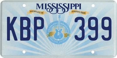 MS license plate KBP399