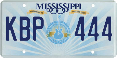 MS license plate KBP444