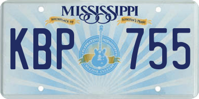 MS license plate KBP755