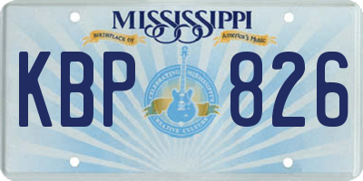MS license plate KBP826