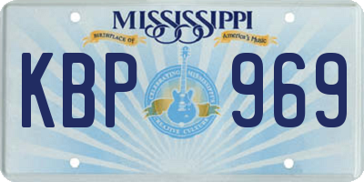 MS license plate KBP969