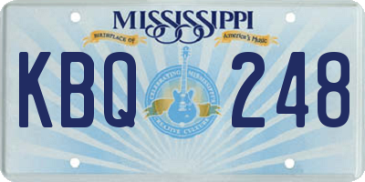 MS license plate KBQ248