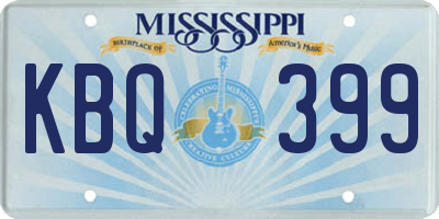 MS license plate KBQ399