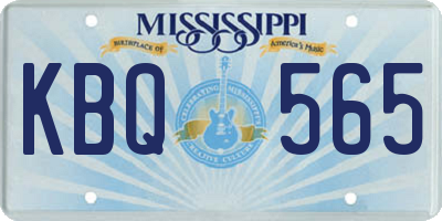 MS license plate KBQ565