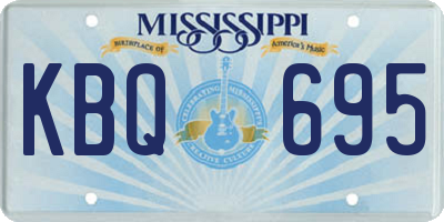 MS license plate KBQ695
