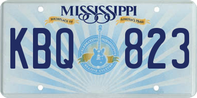 MS license plate KBQ823