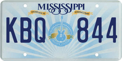 MS license plate KBQ844