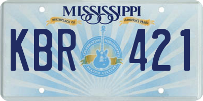 MS license plate KBR421