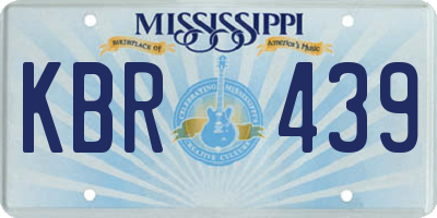 MS license plate KBR439
