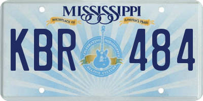 MS license plate KBR484