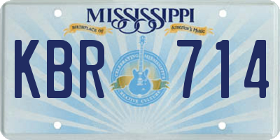 MS license plate KBR714