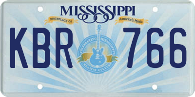 MS license plate KBR766