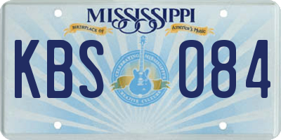 MS license plate KBS084