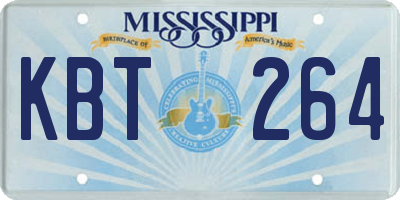MS license plate KBT264