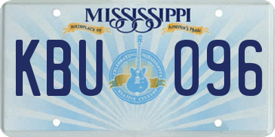 MS license plate KBU096