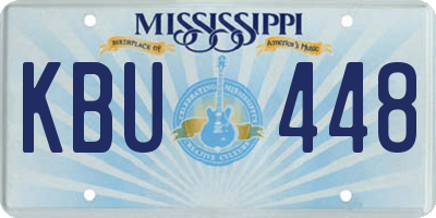 MS license plate KBU448