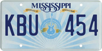 MS license plate KBU454