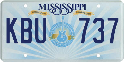 MS license plate KBU737