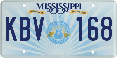 MS license plate KBV168