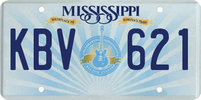 MS license plate KBV621