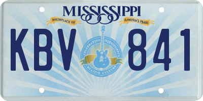 MS license plate KBV841