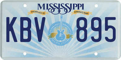 MS license plate KBV895