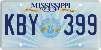 MS license plate KBY399