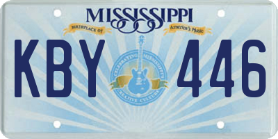 MS license plate KBY446