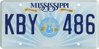 MS license plate KBY486