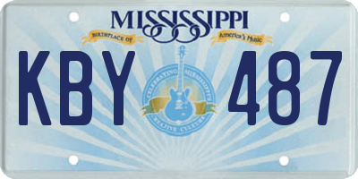 MS license plate KBY487