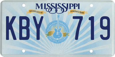 MS license plate KBY719