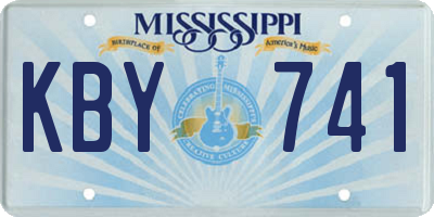 MS license plate KBY741