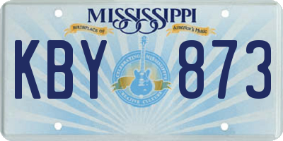 MS license plate KBY873
