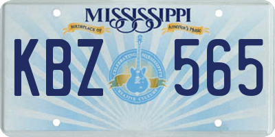 MS license plate KBZ565