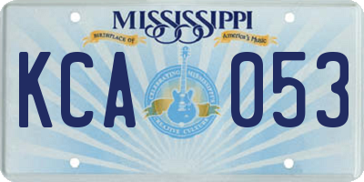 MS license plate KCA053