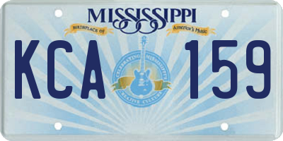 MS license plate KCA159