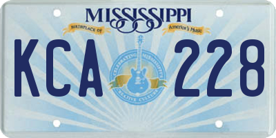 MS license plate KCA228