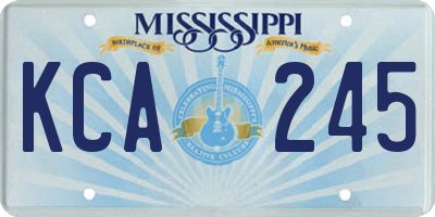 MS license plate KCA245
