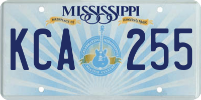 MS license plate KCA255