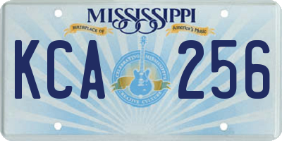 MS license plate KCA256