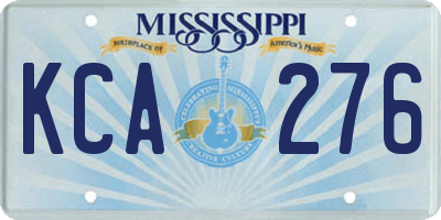 MS license plate KCA276