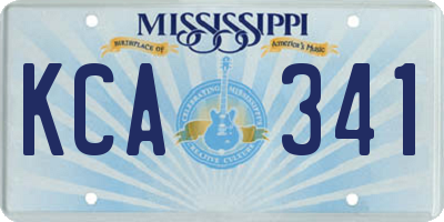 MS license plate KCA341